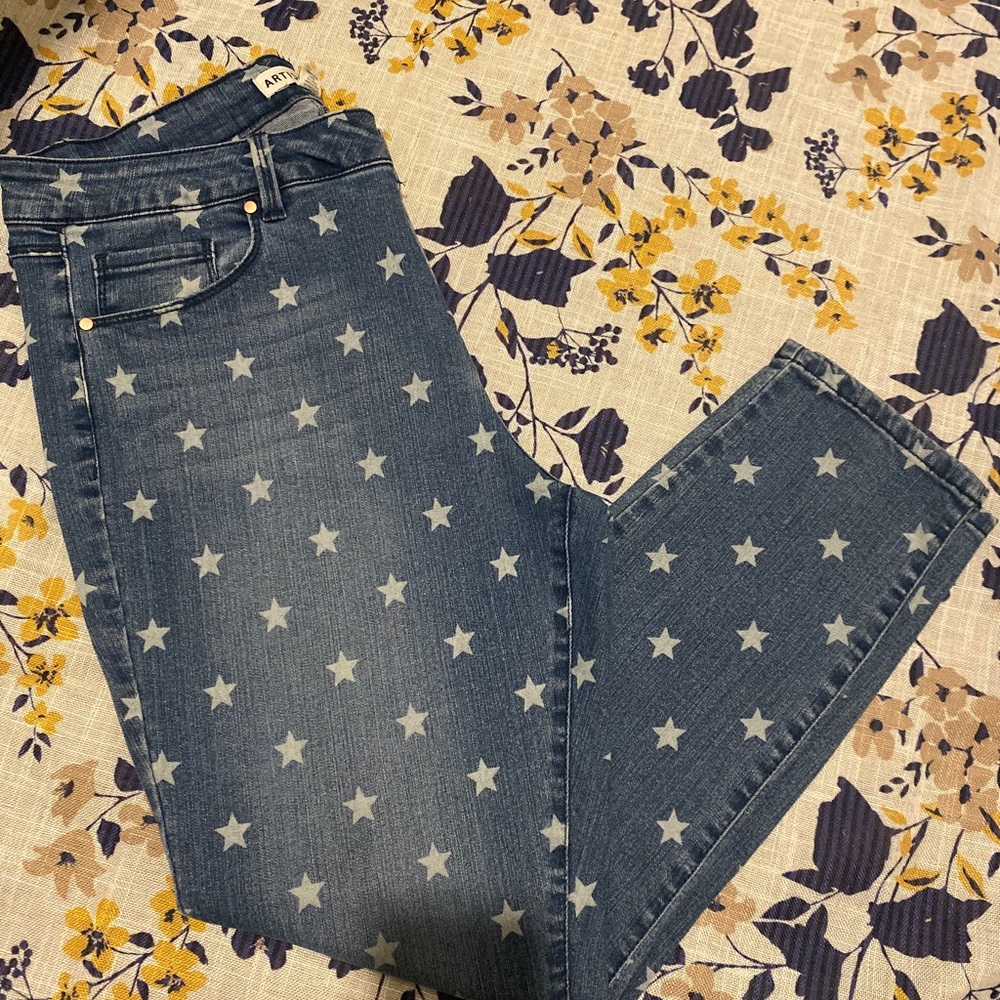 Artisan NY Star Faded stretch skinny denim Sz14